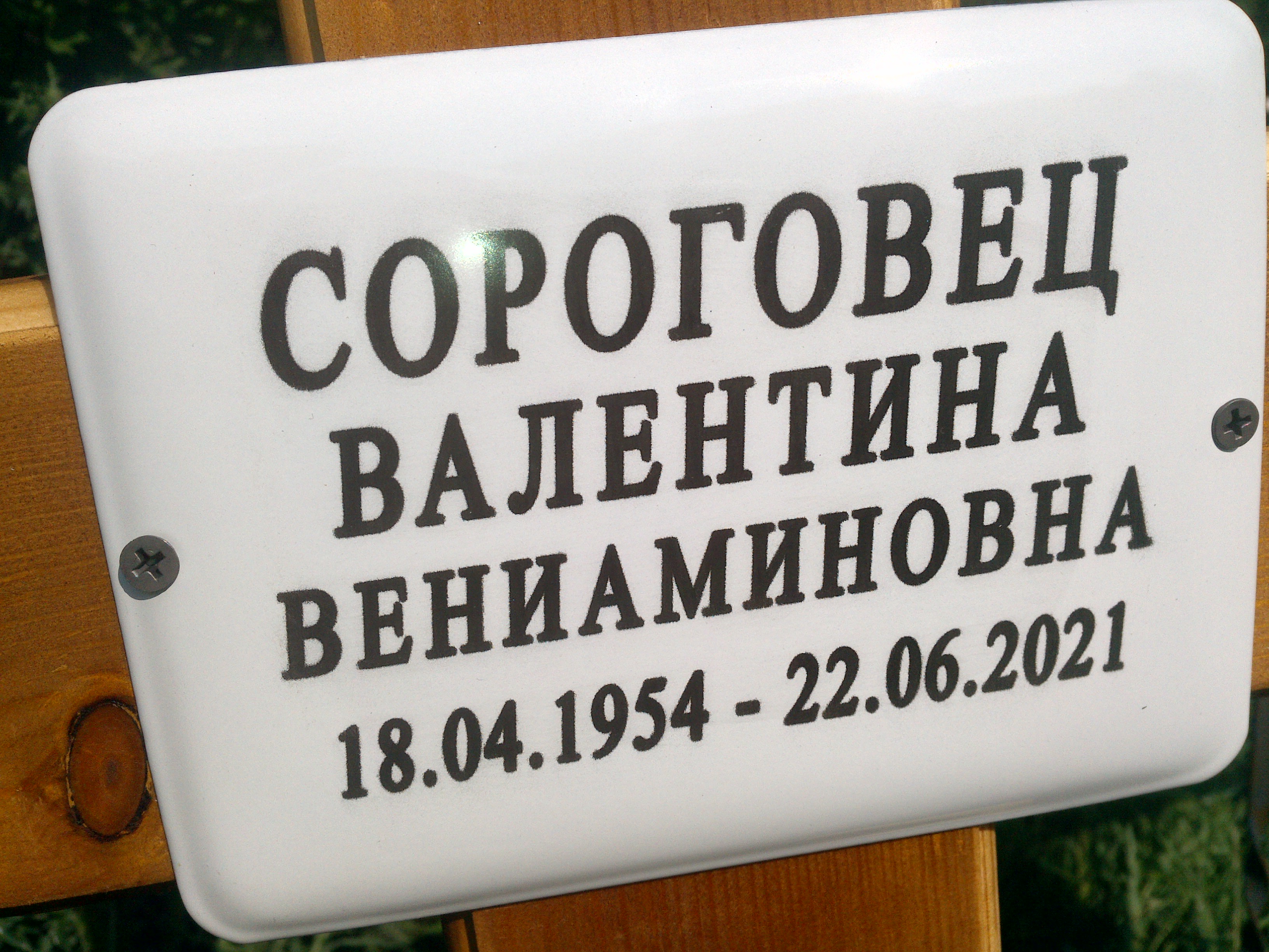 Сороговец Валентина Вениаминовна