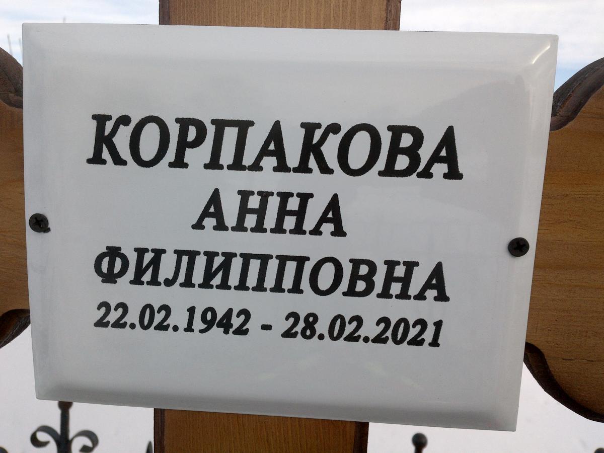 Корпакова Анна Филипповна