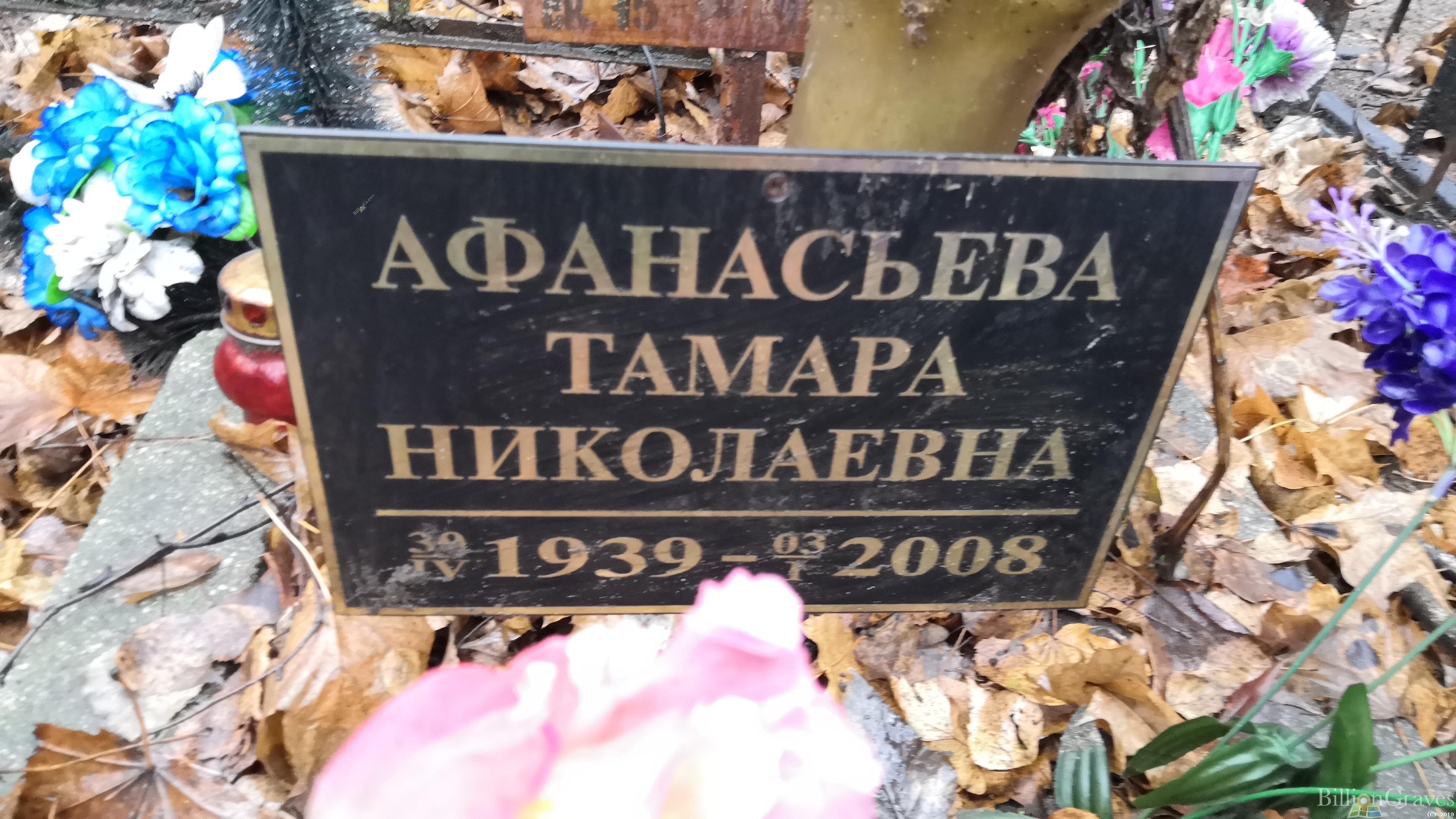 Афанасьева Тамара Николаевна