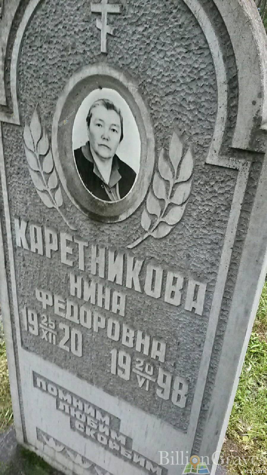 Каретникова Нина Фёдорвна