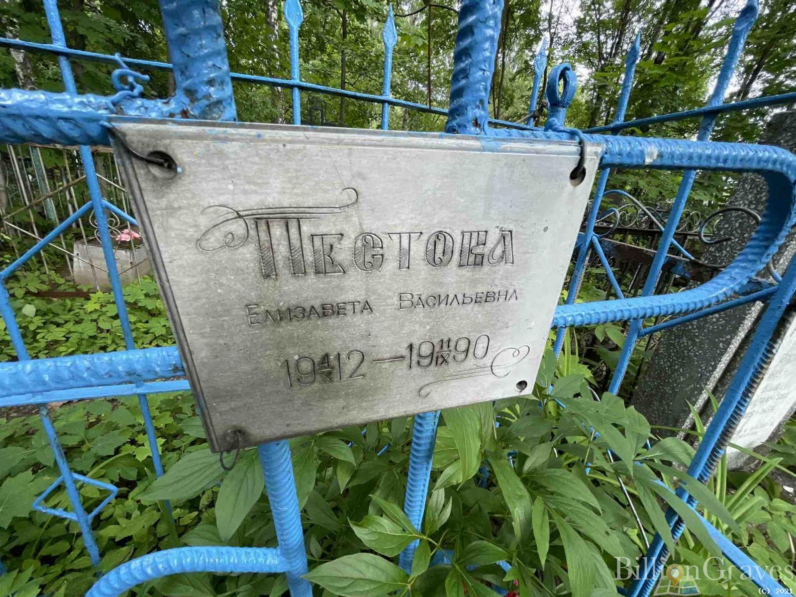 Пестова Елизавета Васильевна