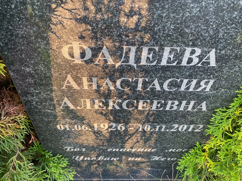 Фадеева Анастасия Алексеевна