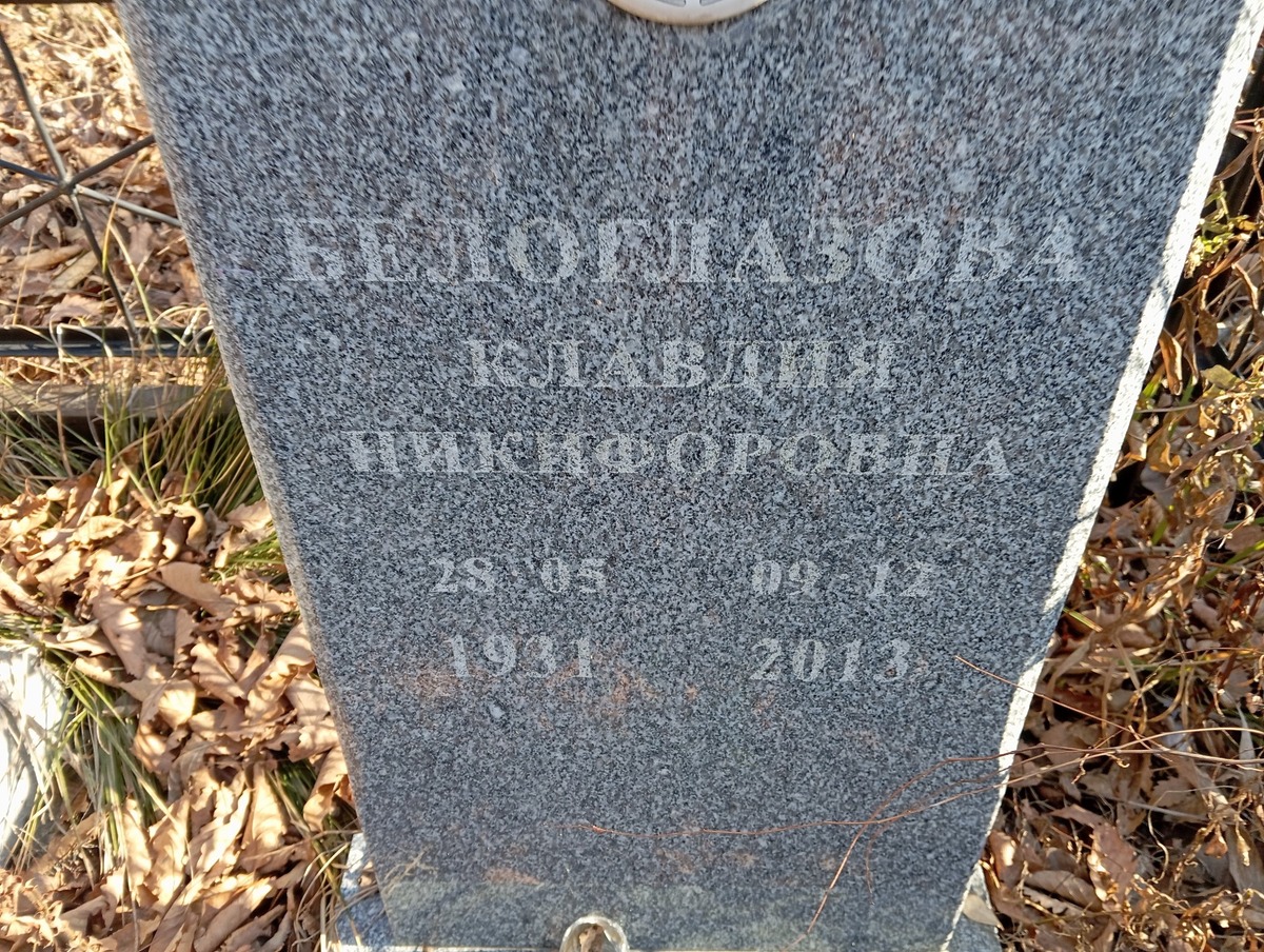 Белоглазова Клавдия Никифоровна