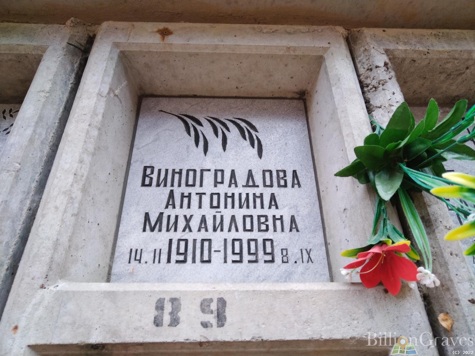 Виноградова Антонина Михайловна