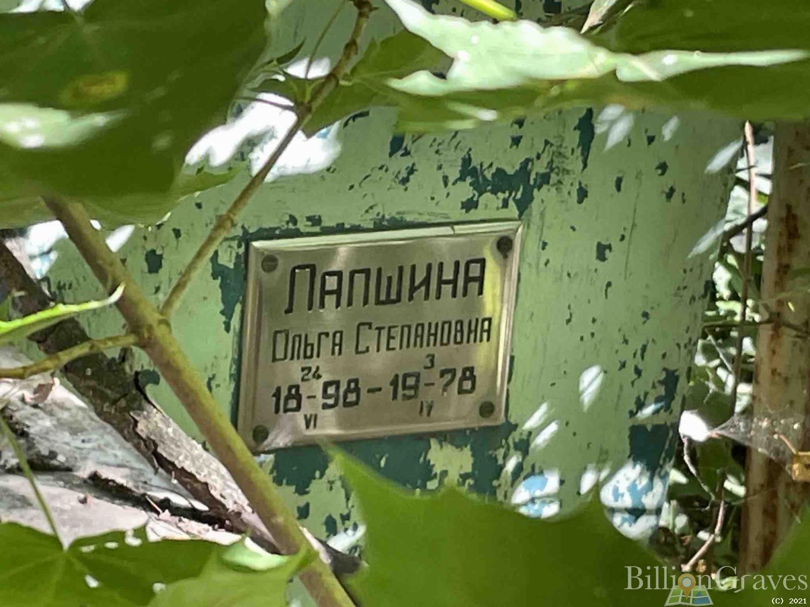Лапшина Ольга Степановна
