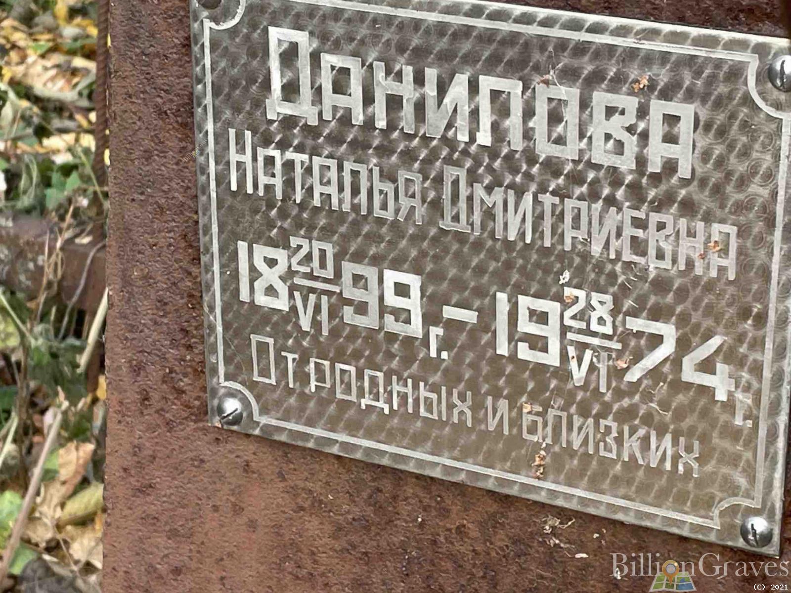 Данилова Наталья Дмитриевна