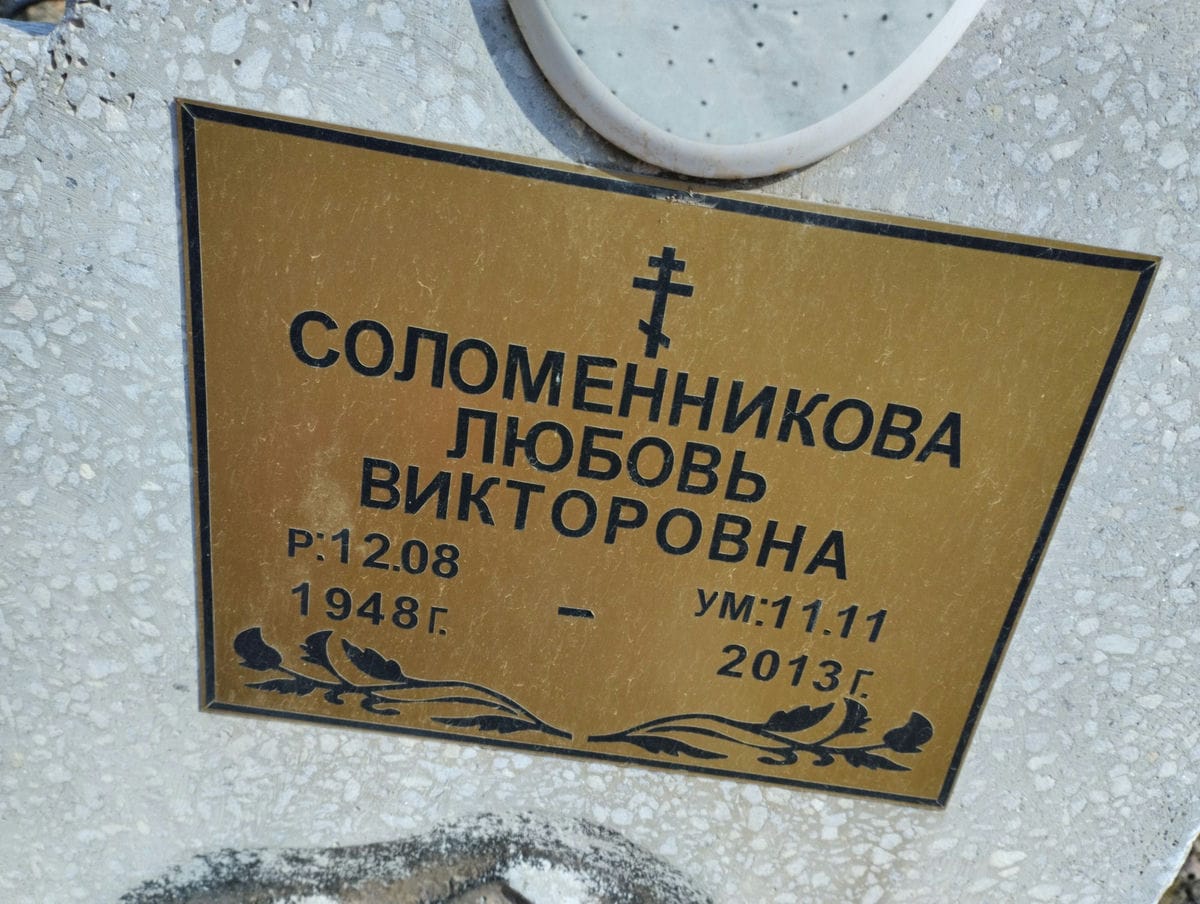 СОЛОМЕННИКОВА ЛЮБОВЬ ВИКТОРОВНА