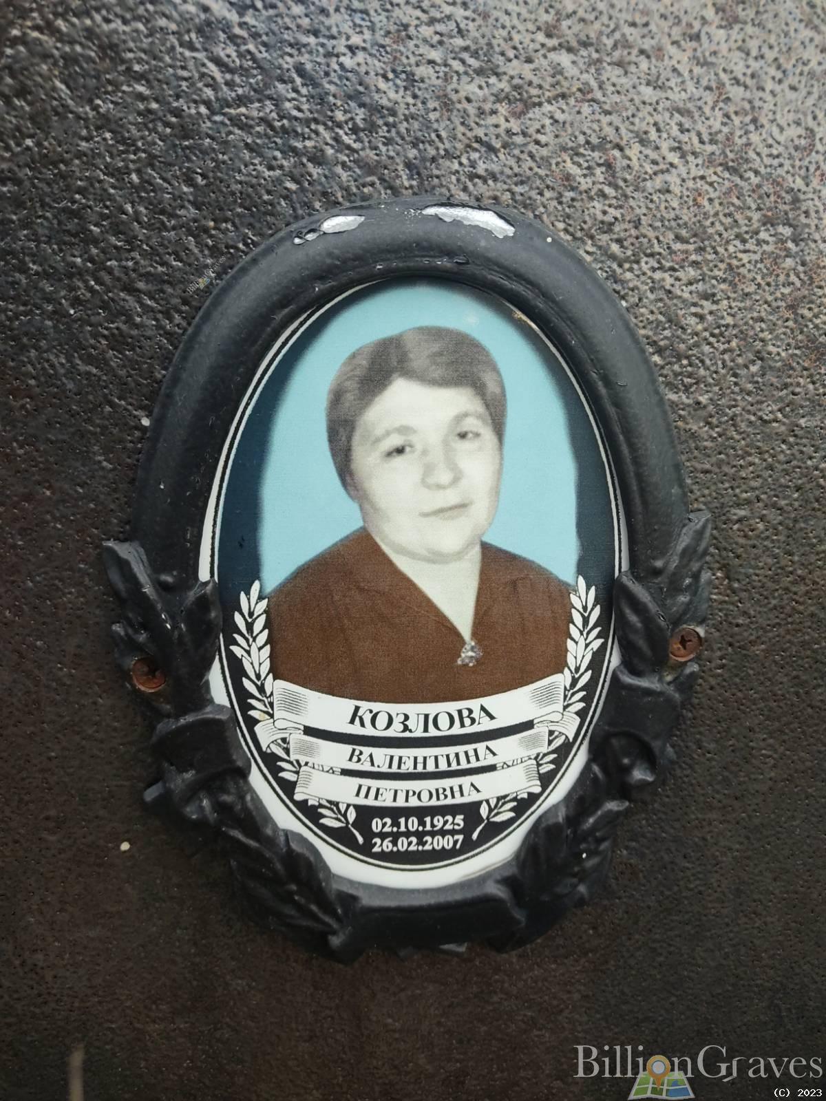 Козлова Валентина Петровна