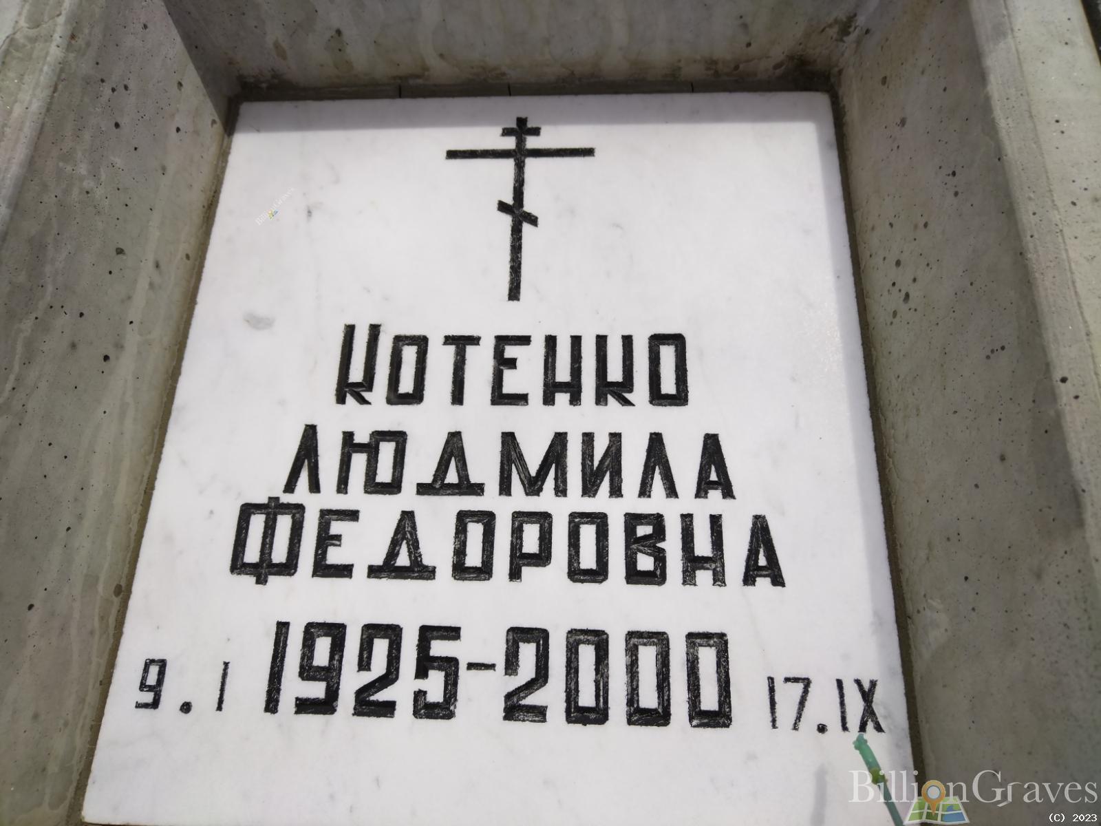Котенко Людмила Федоровна