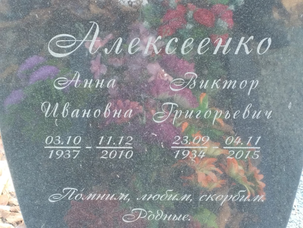 Алексеенко Анна Ивановна