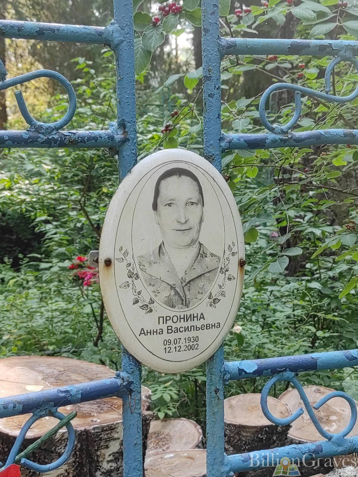 Пронина Анна Васильевна