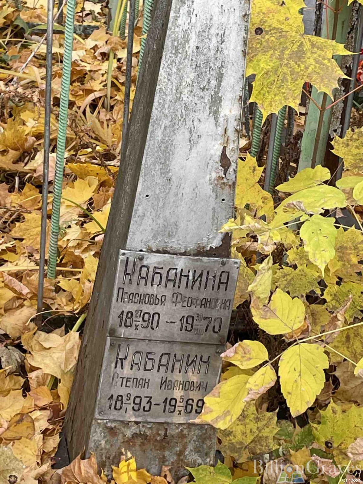 Кабанина Прасковья Феофановна