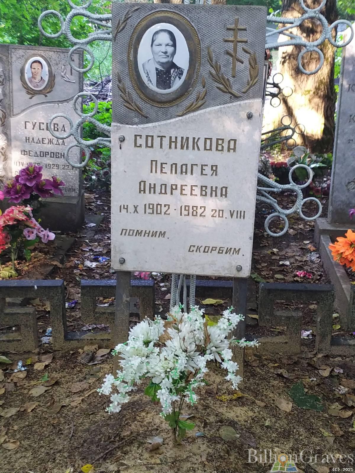 Сотникова Пелагея Андреевна
