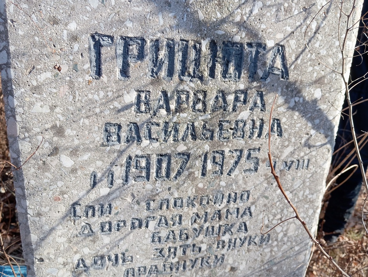 Грицюта Варвара Васильевна