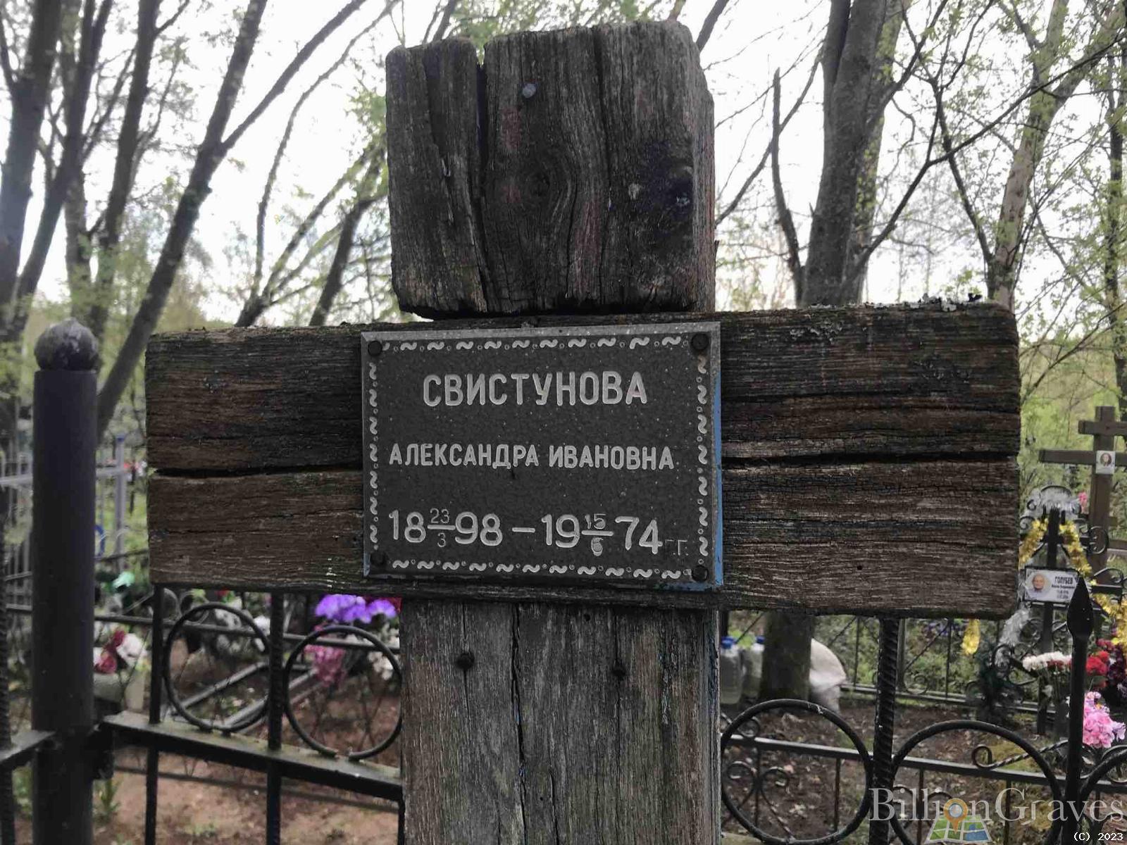 Свистунова Александра Ивановна