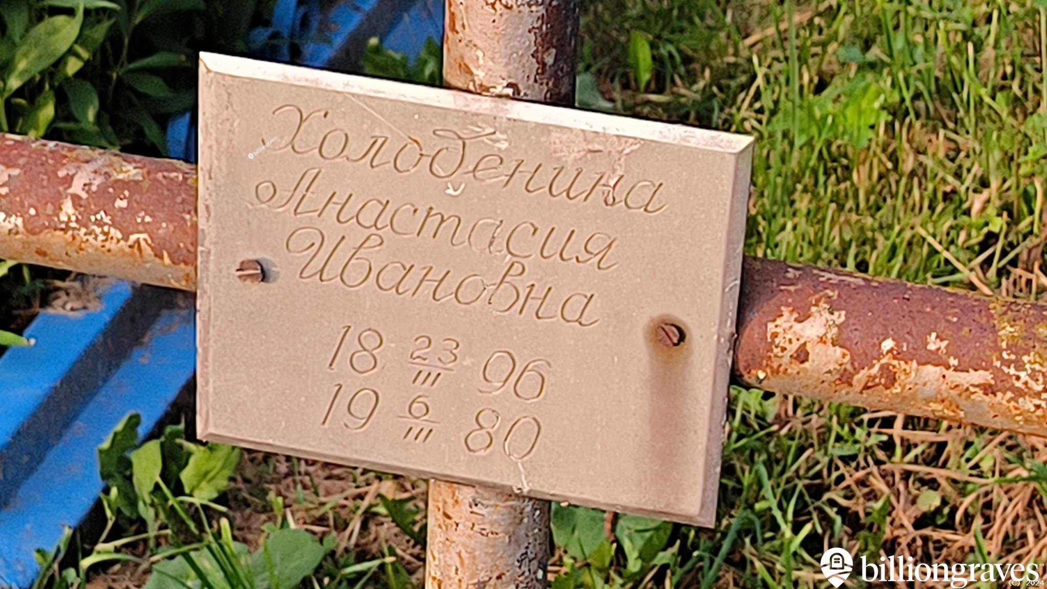 Холоденина Анастасия Ивановна