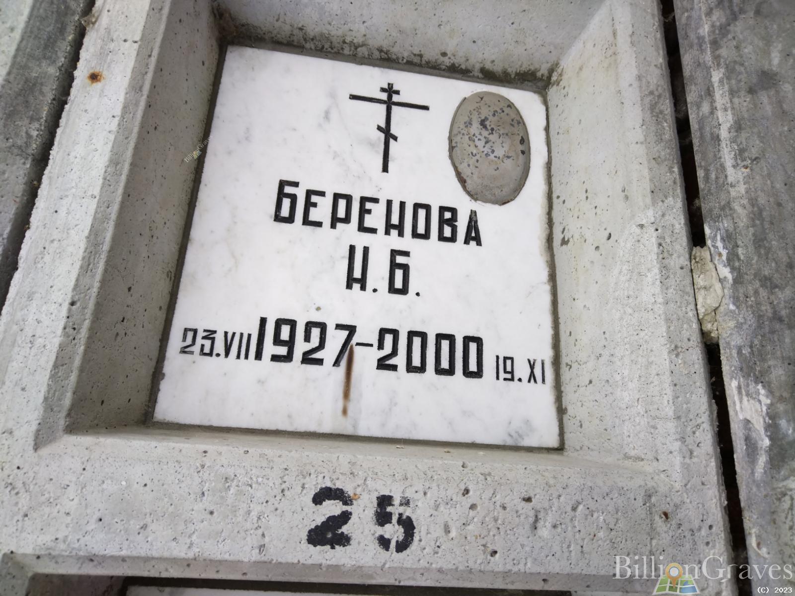 Беренова Н. Б.