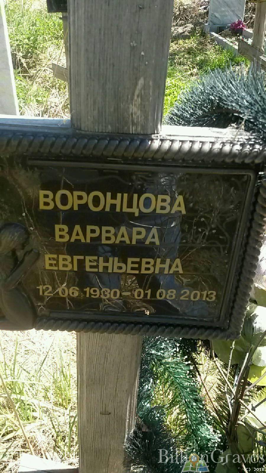 Воронцова Варвара Евгеньевна