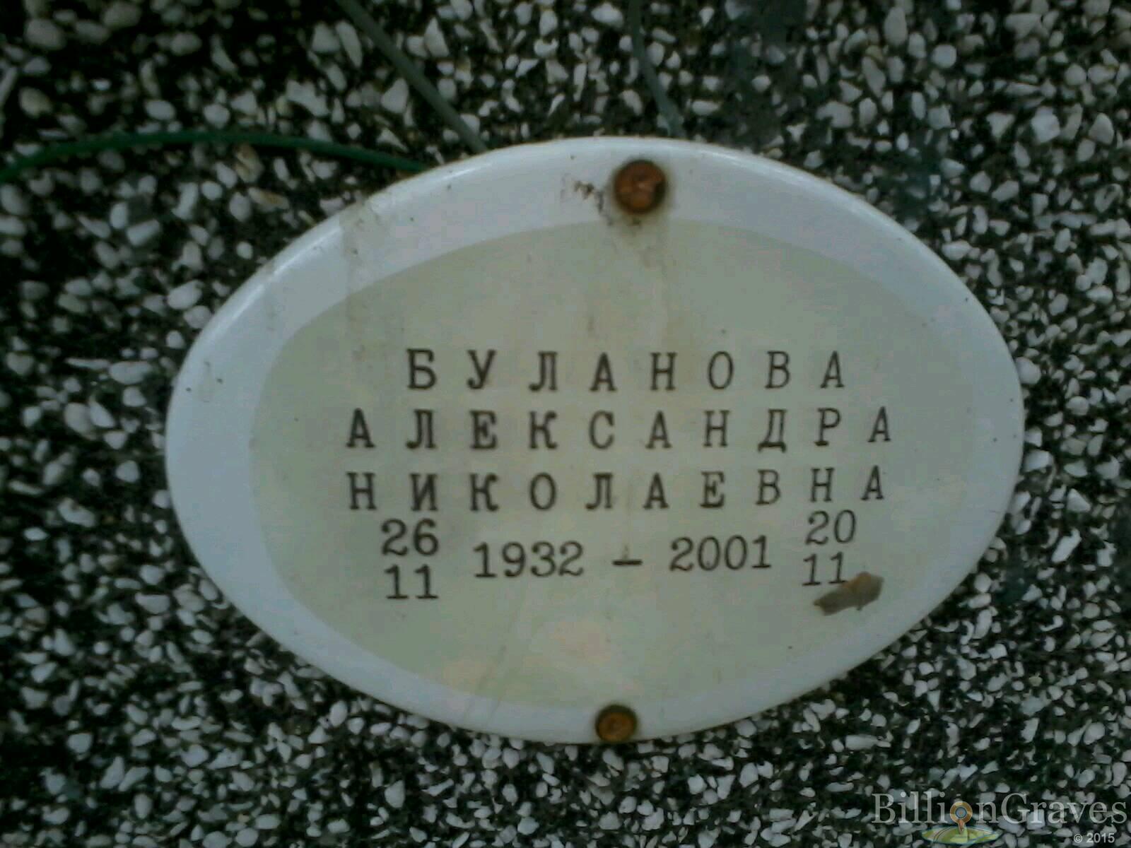 Буланова Александра Николаевна