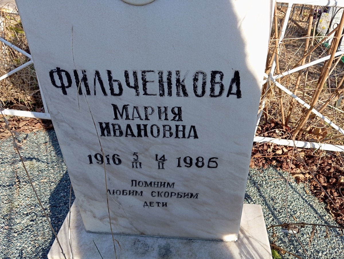 Фильченкова Мария Ивановна