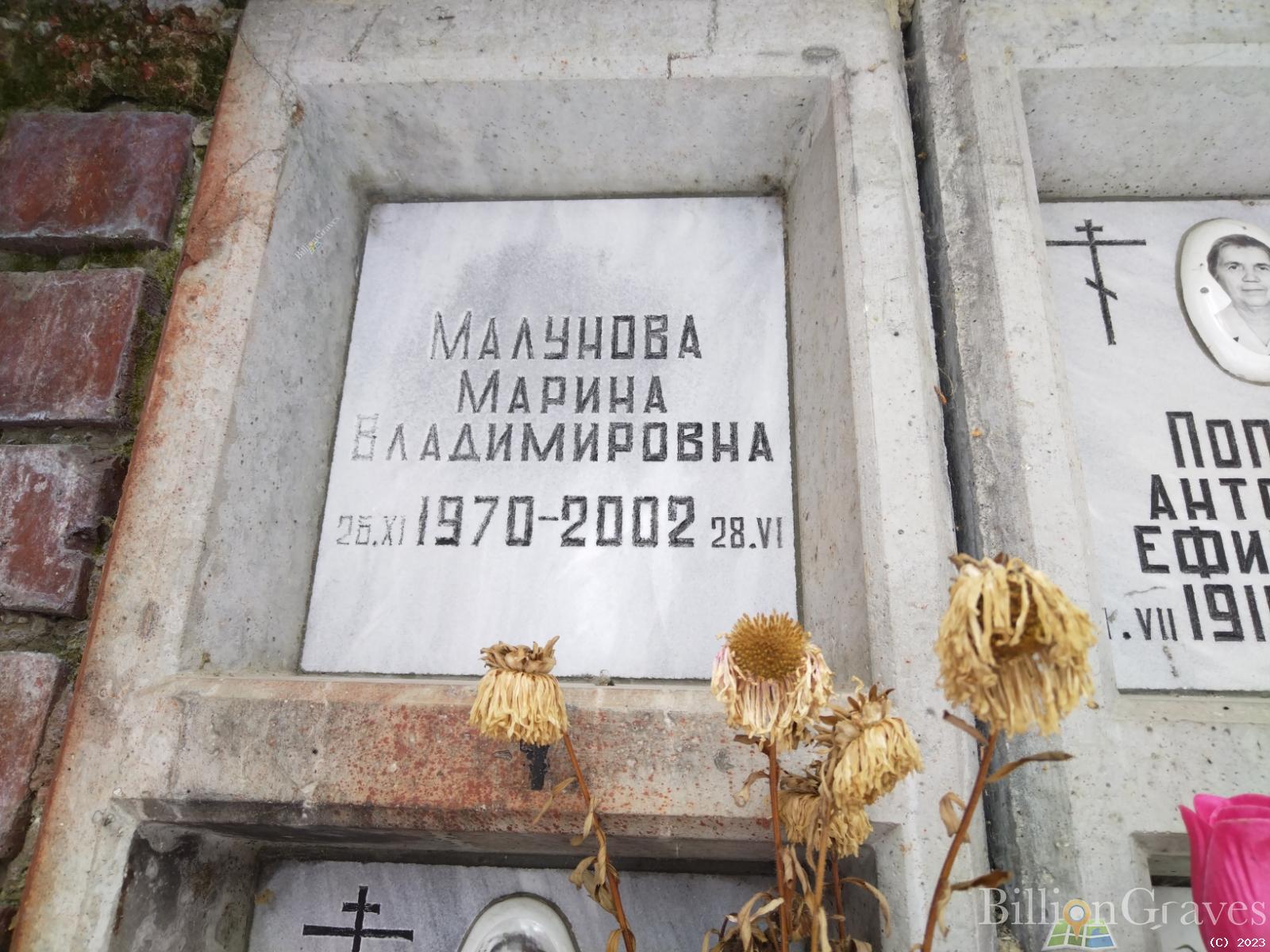 Малунова Марина Владимировна