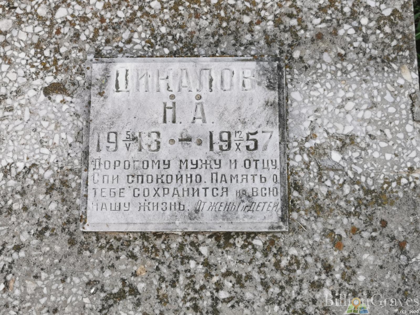 Цикалов Н. А.