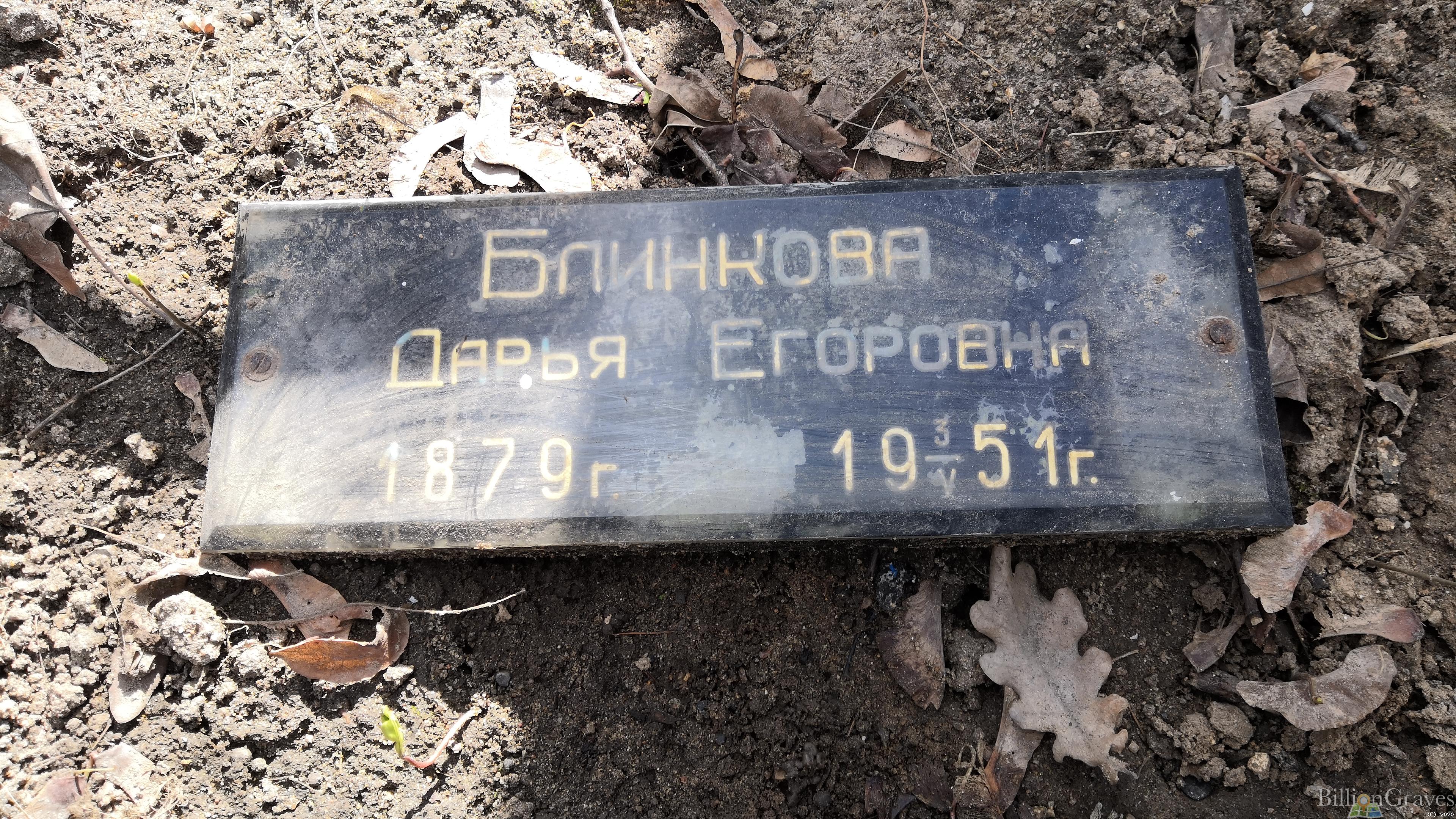 Блинкова Дарья Егоровна