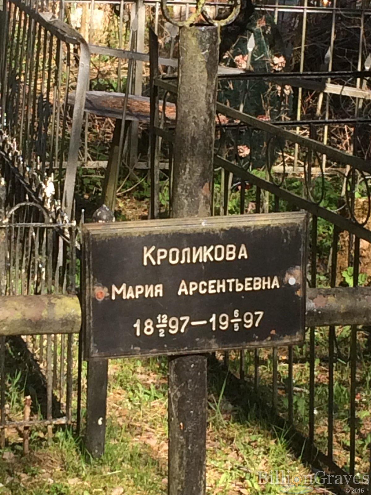 Кроликова Мария Арсентьевна