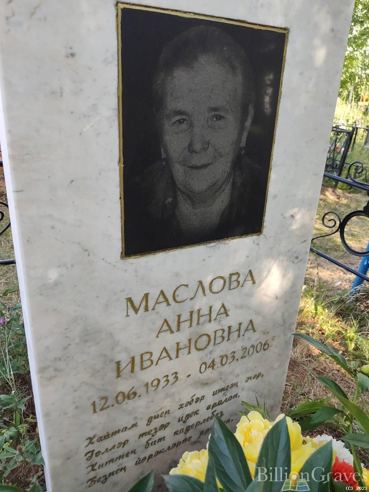 Маслова Анна Ивановна