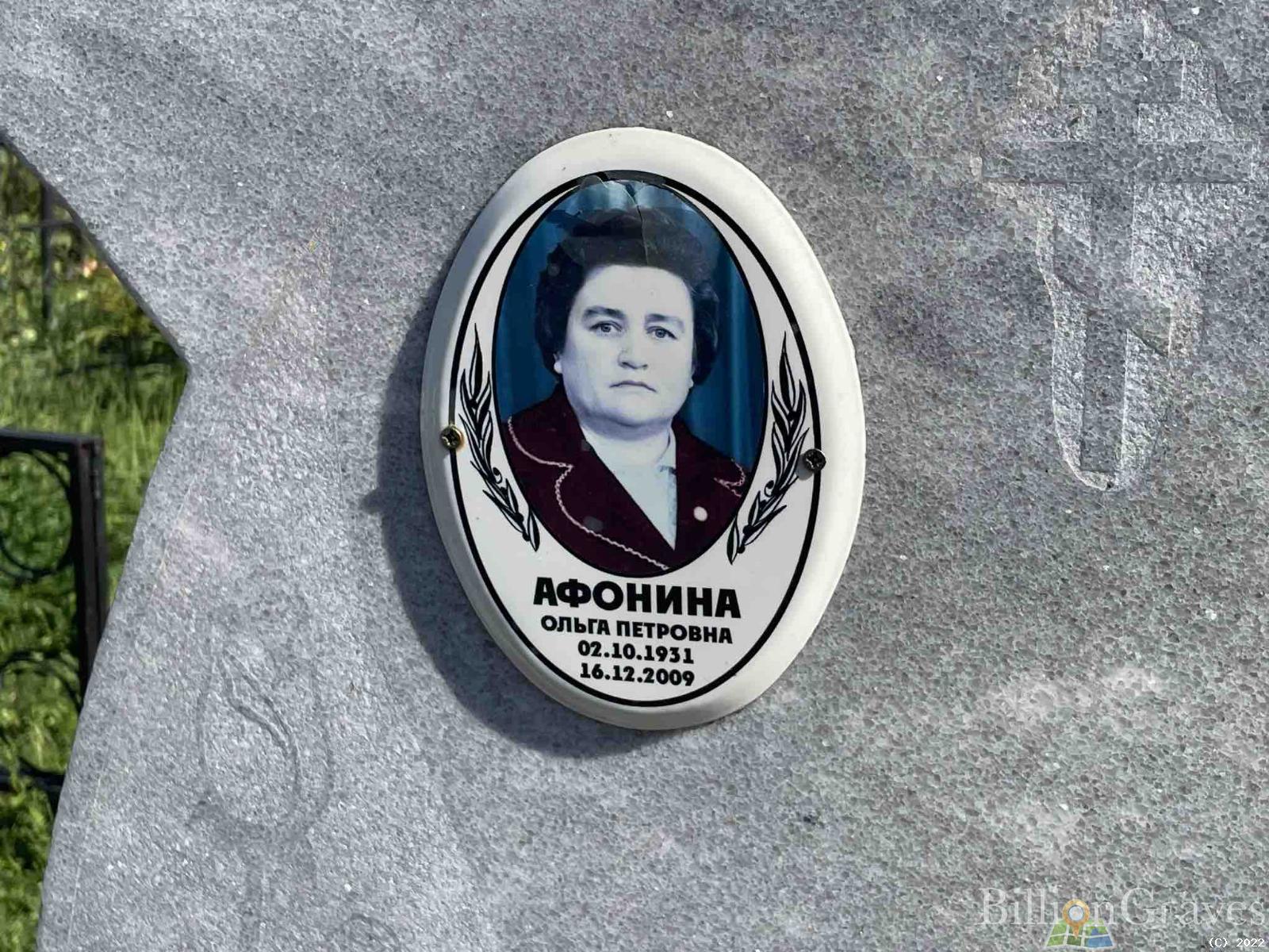 Афонина Ольга Петровна