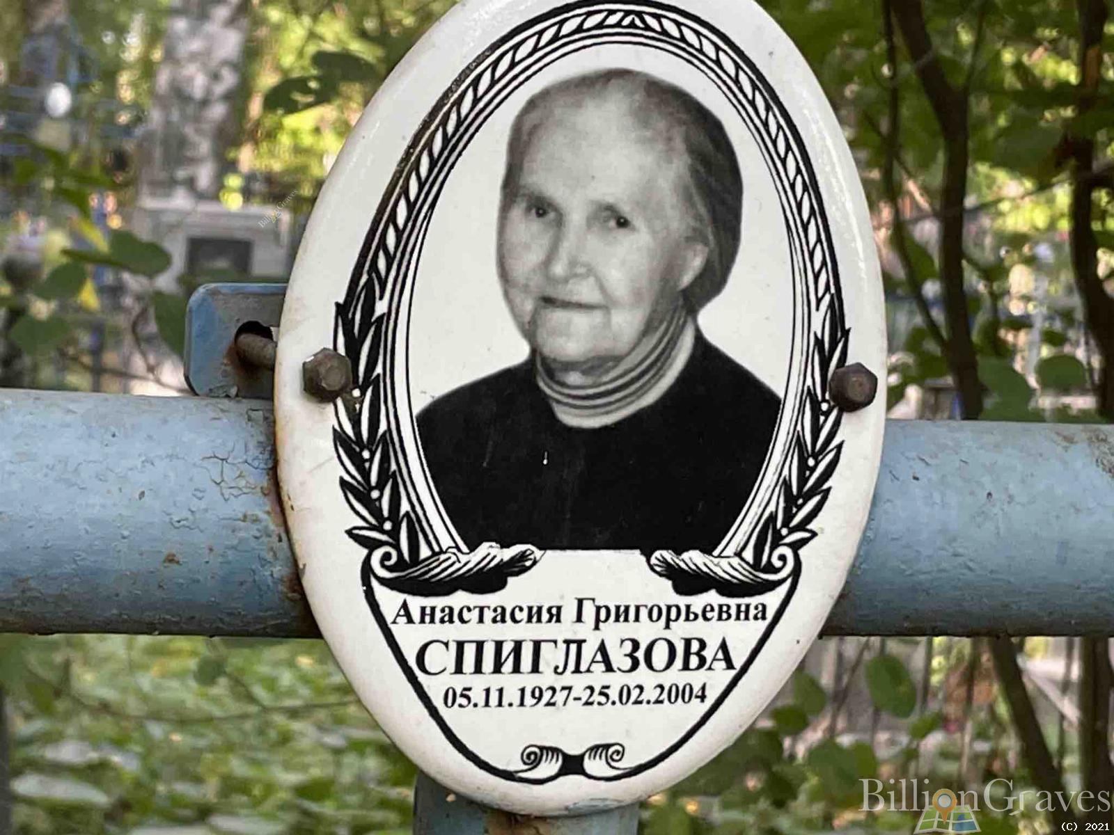 Спиглазова Анастасия Григорьевна