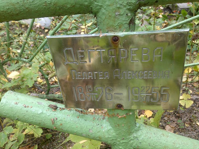 Дегтярева Пелагея Алексеевна