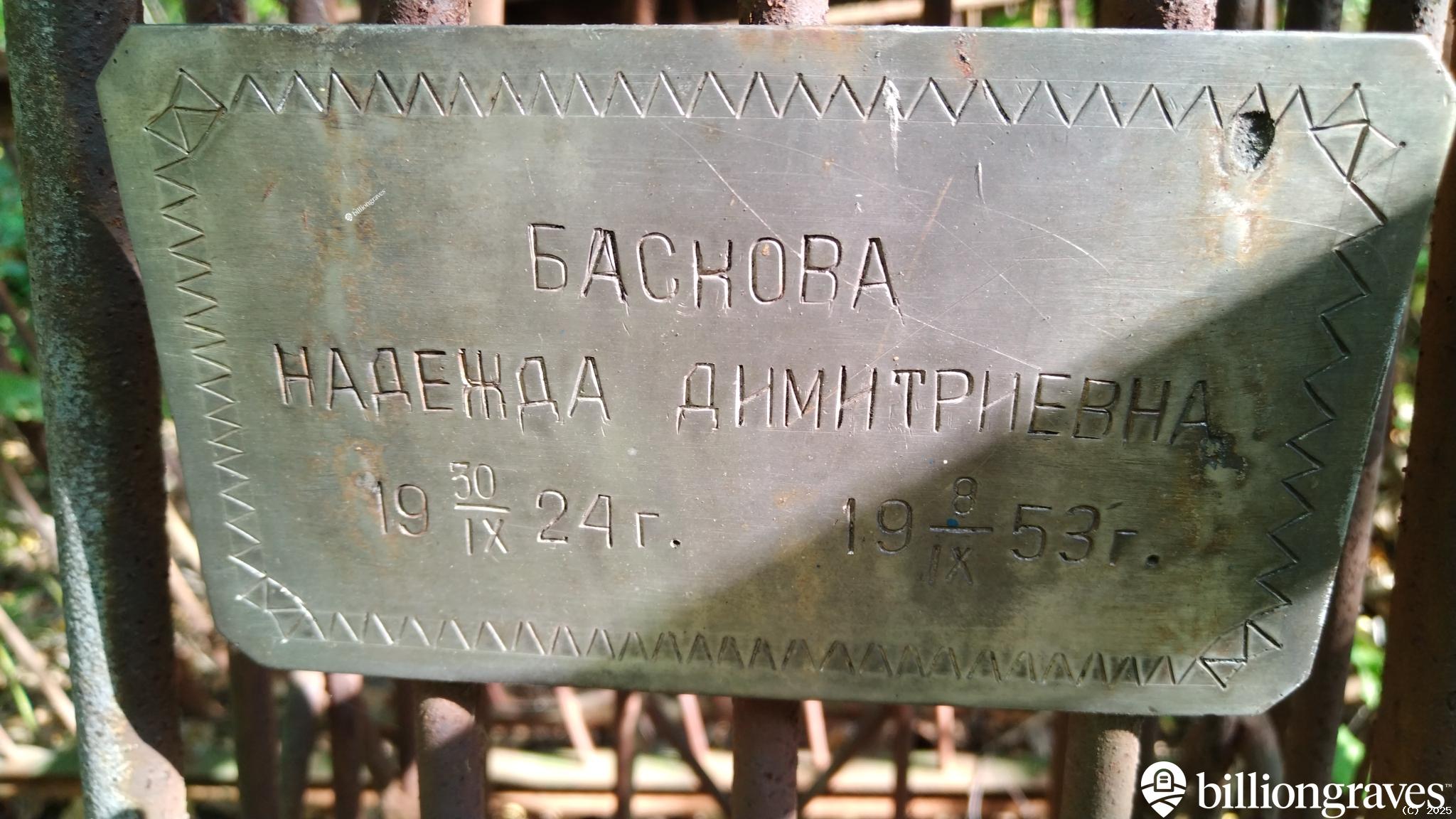 Баскова Надежда Димитриевна