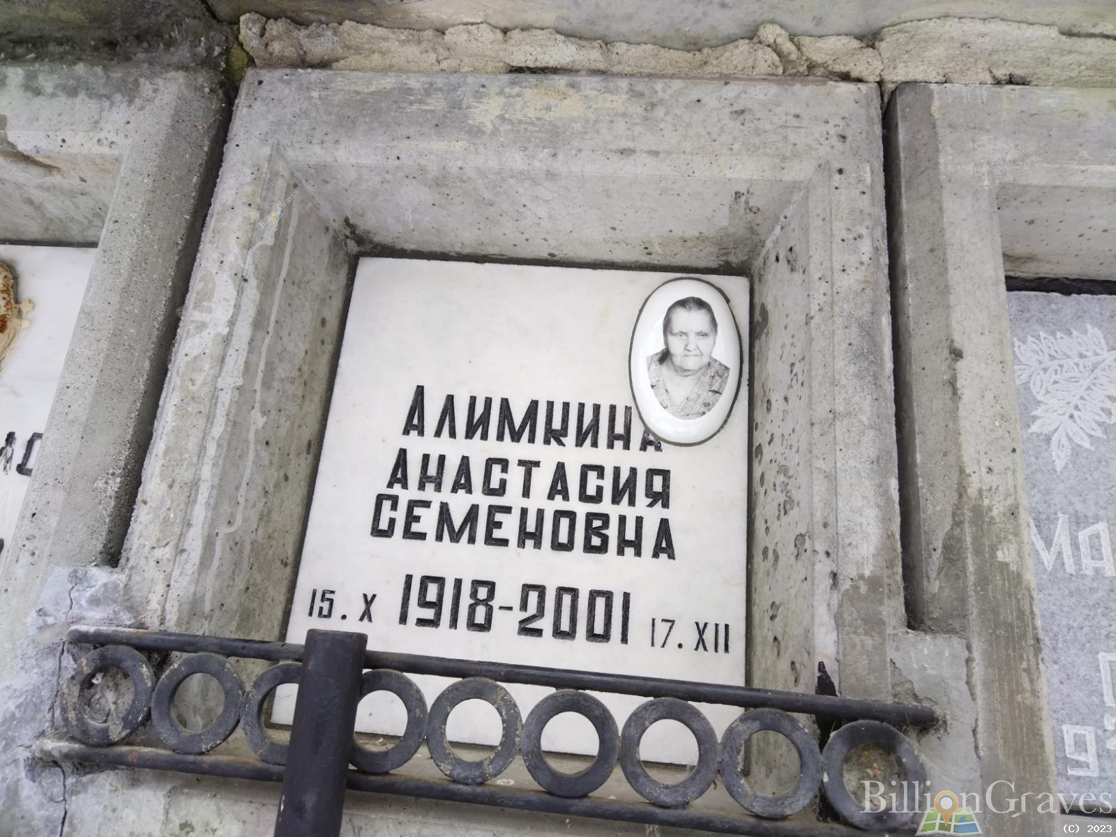 Алимкина Анастасия Семеновна