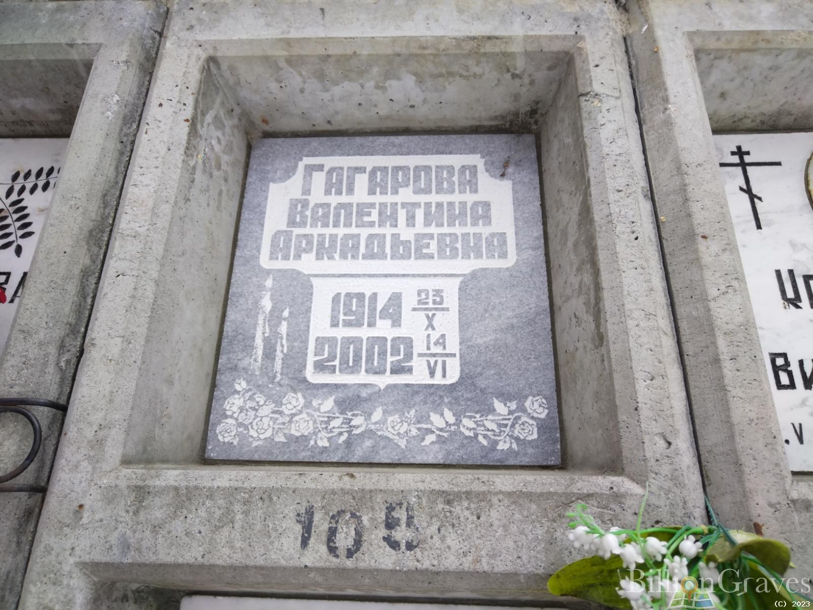 Гагарова Валентина Аркадьевна