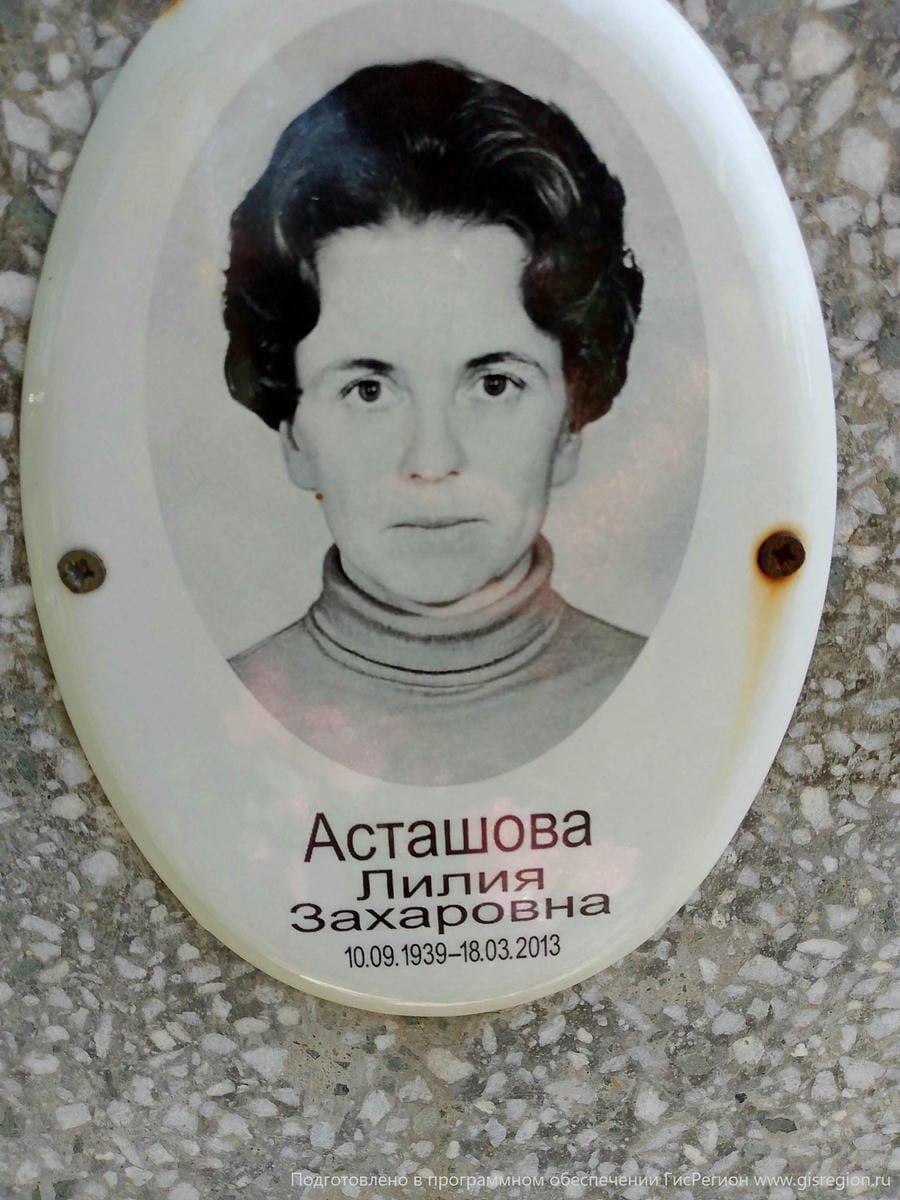 Асташова Лилия Захаровна