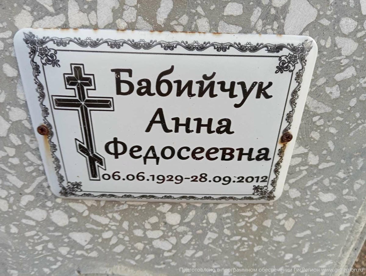 Бабийчук Анна Федосеевна