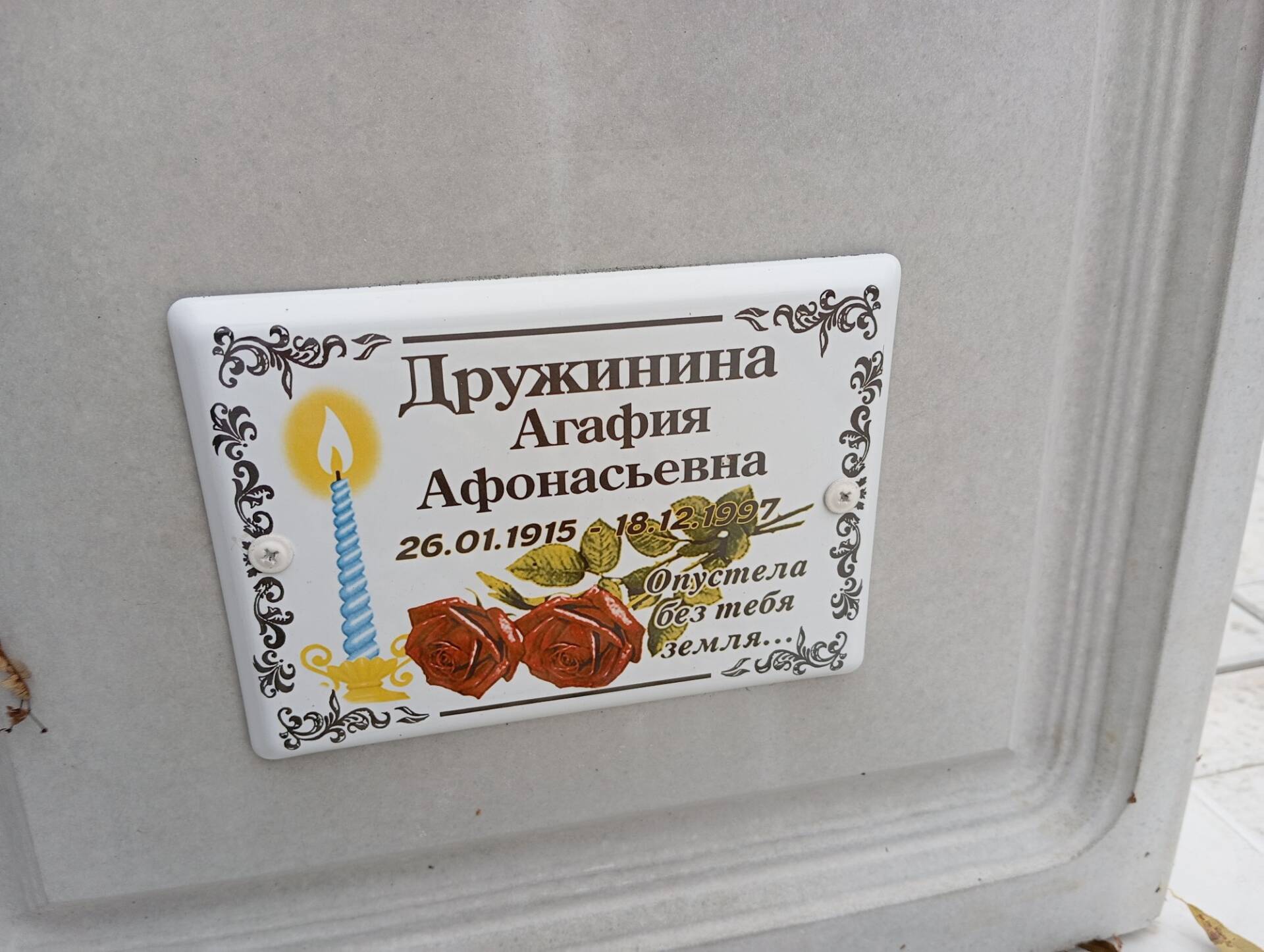 Дружинина Агафия Афонасьевна