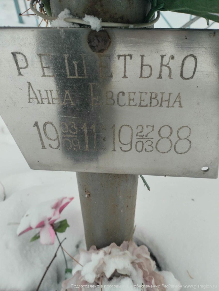 Решетько Анна Евсеевна