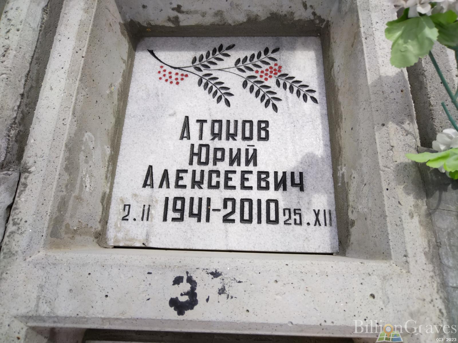 Атяков Юрий Алексеевич