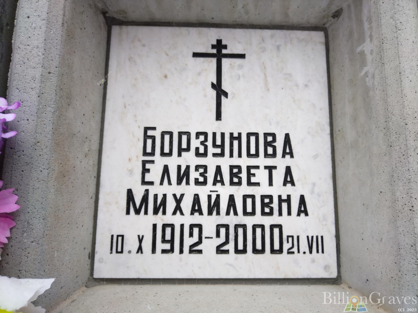 Борзунова Елизавета Михайловна