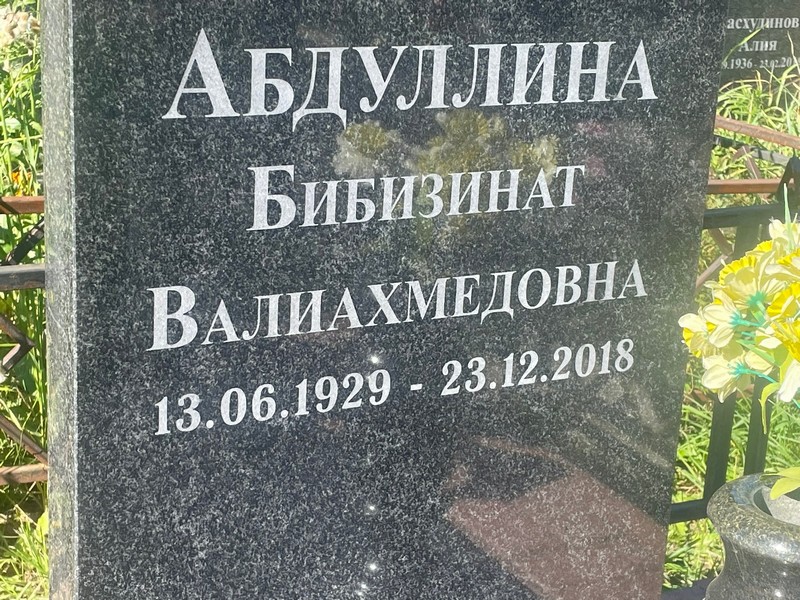 Бибизинат Абдуллина Валиахмедовна