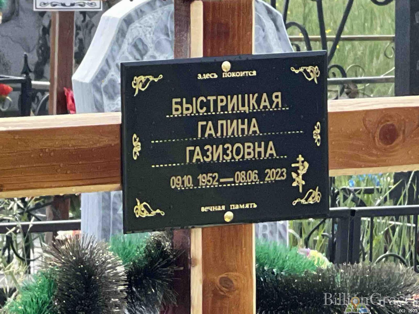 Быстрицкая Галина Газизовна