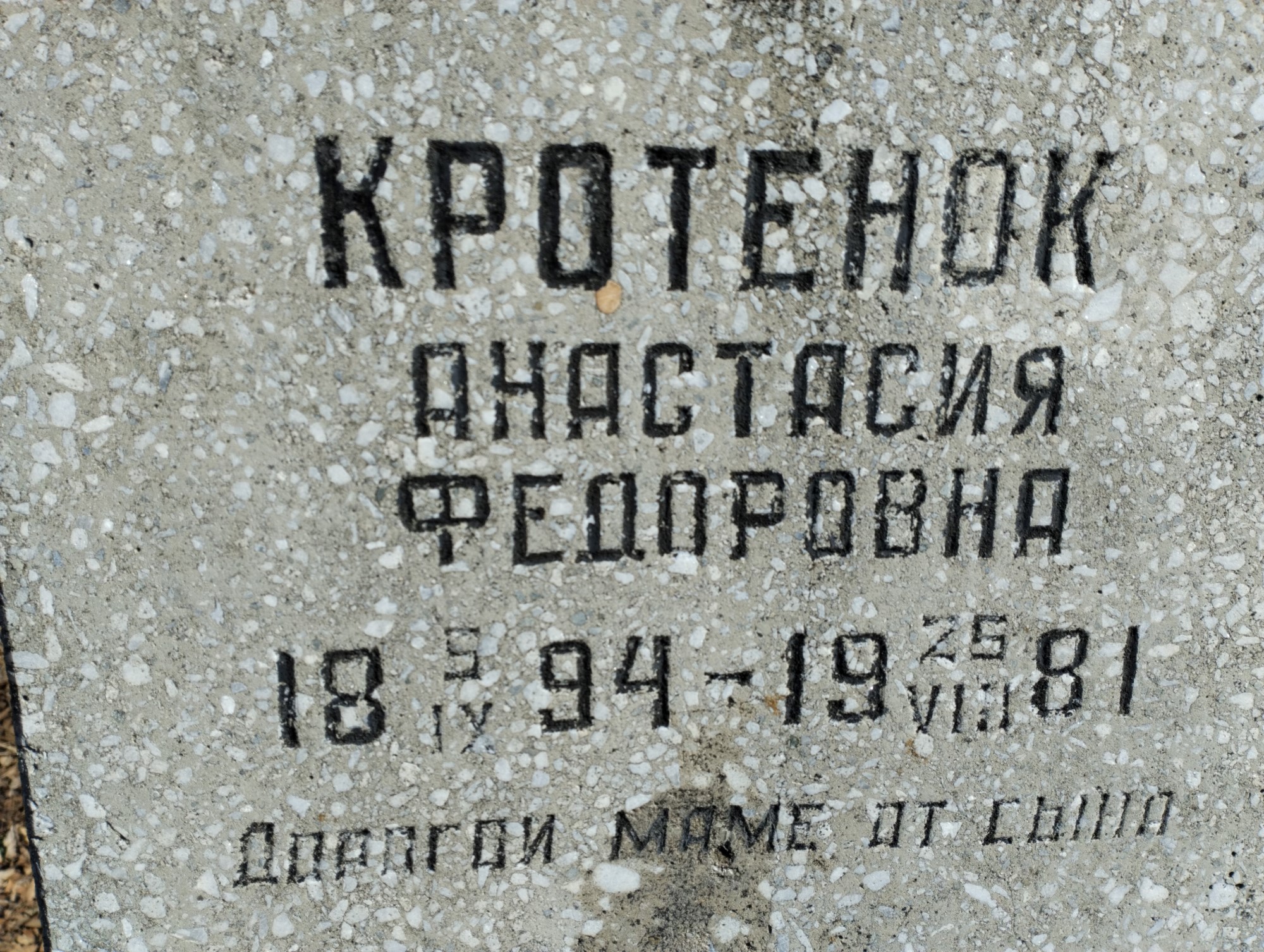 Кротенок Анастасия Федоровна