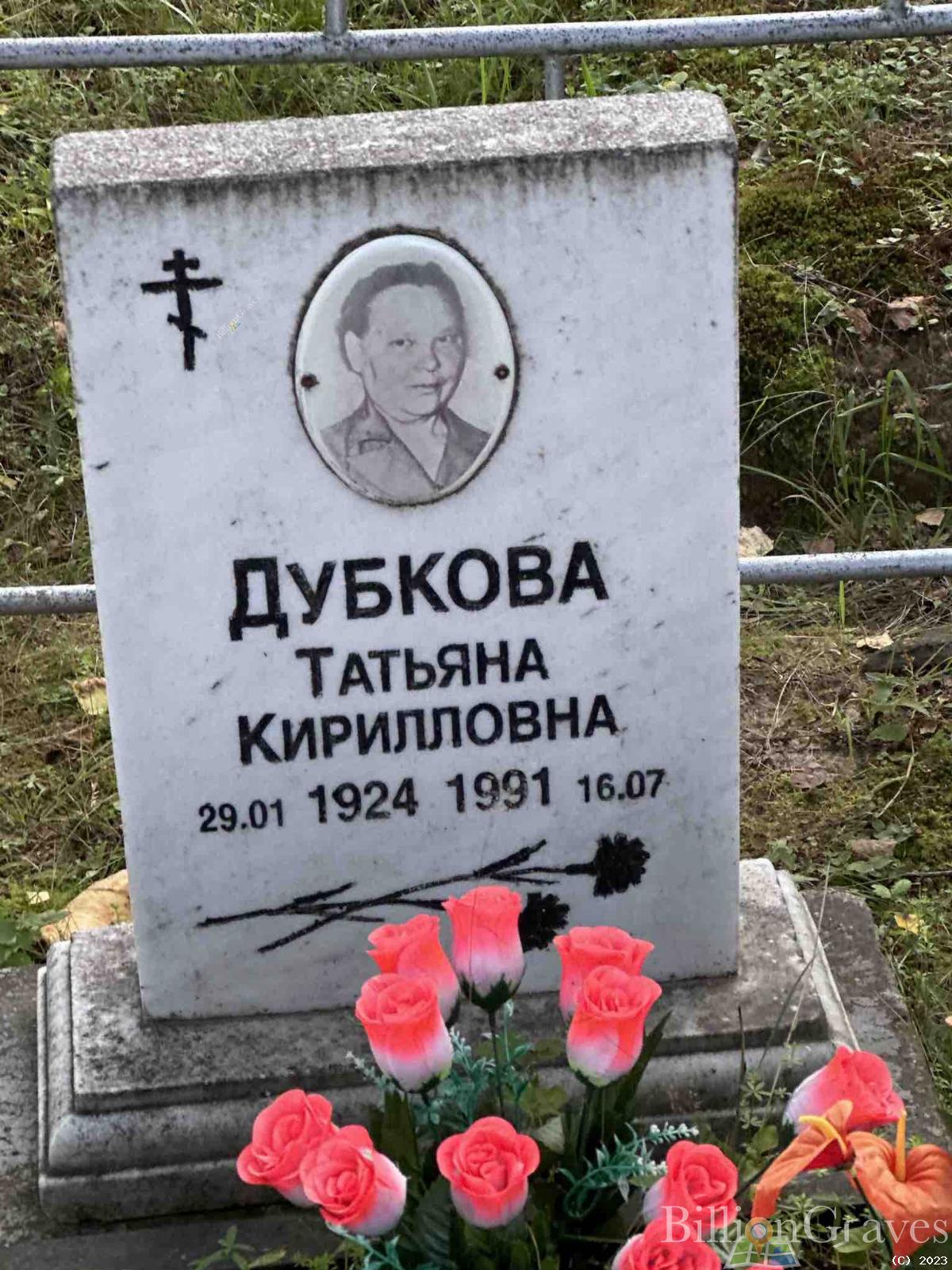 Дубкова Татьяна Кирилловна