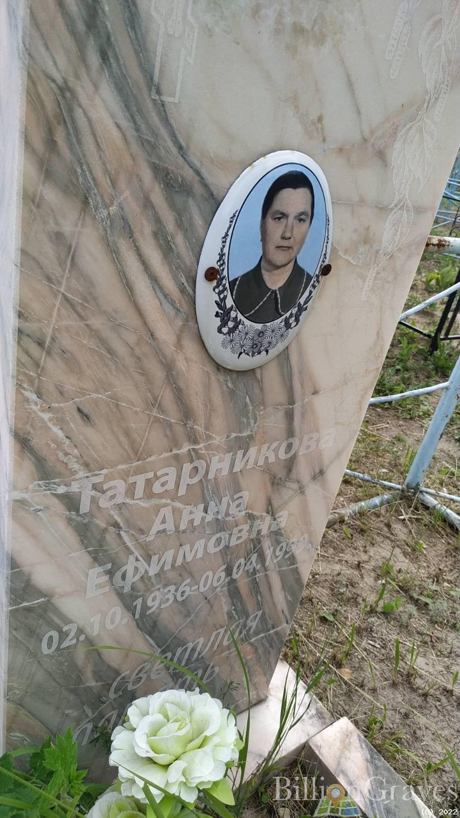 Татарникова Анна Ефимовна
