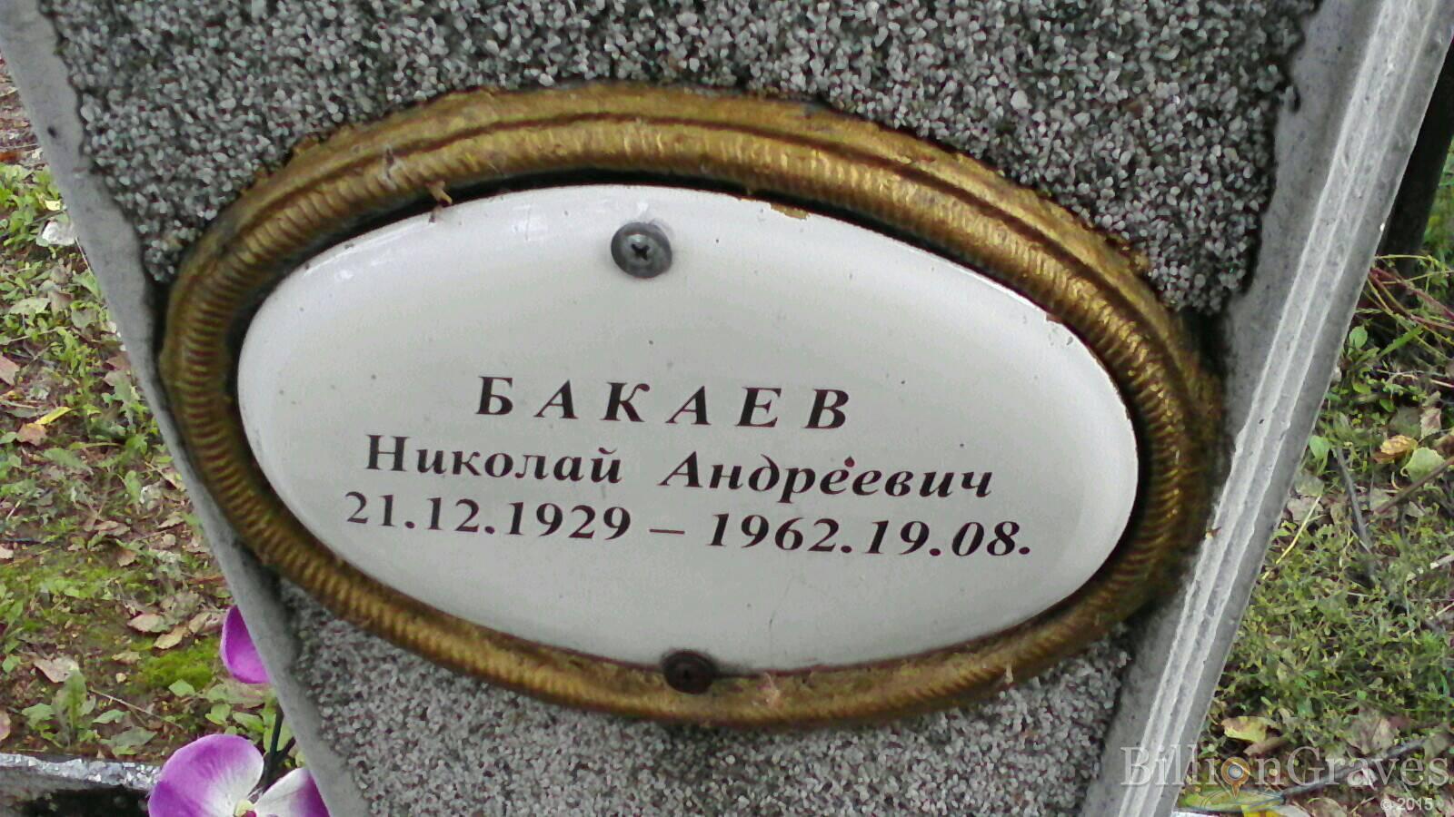 Бакаев Николай Андреевич