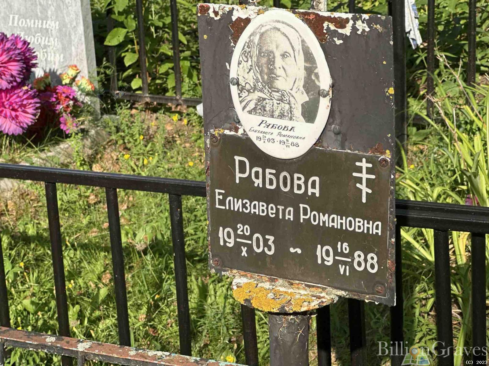 Рябова Елизавета Романовна