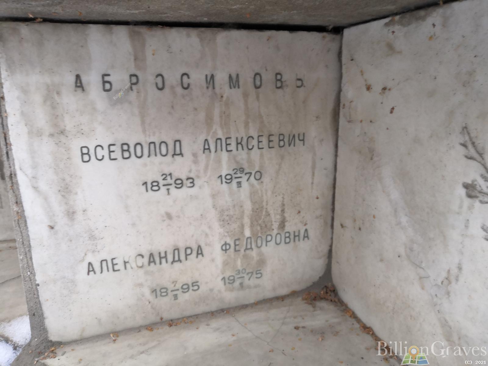 Абросимова Александра Федоровна
