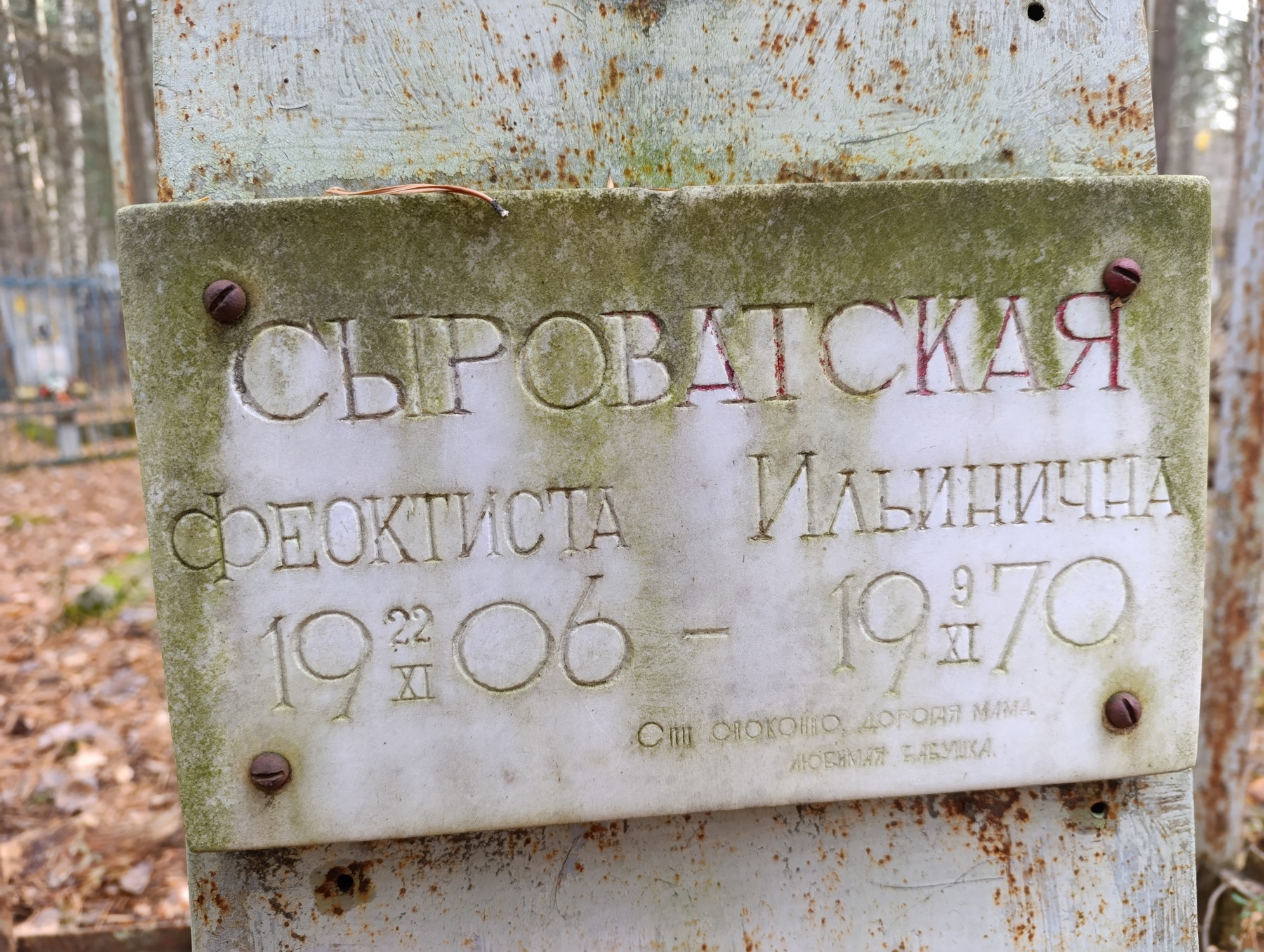 Сыроватская Феоктиста Ильинична